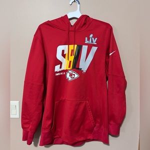 Men’s Size L Kansas City Chiefs Super Bowl Nike Dri-Fit Hoodie. EUC.